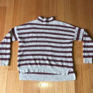 ❤️American Eagle Red and Cream Striped Cowl-neck